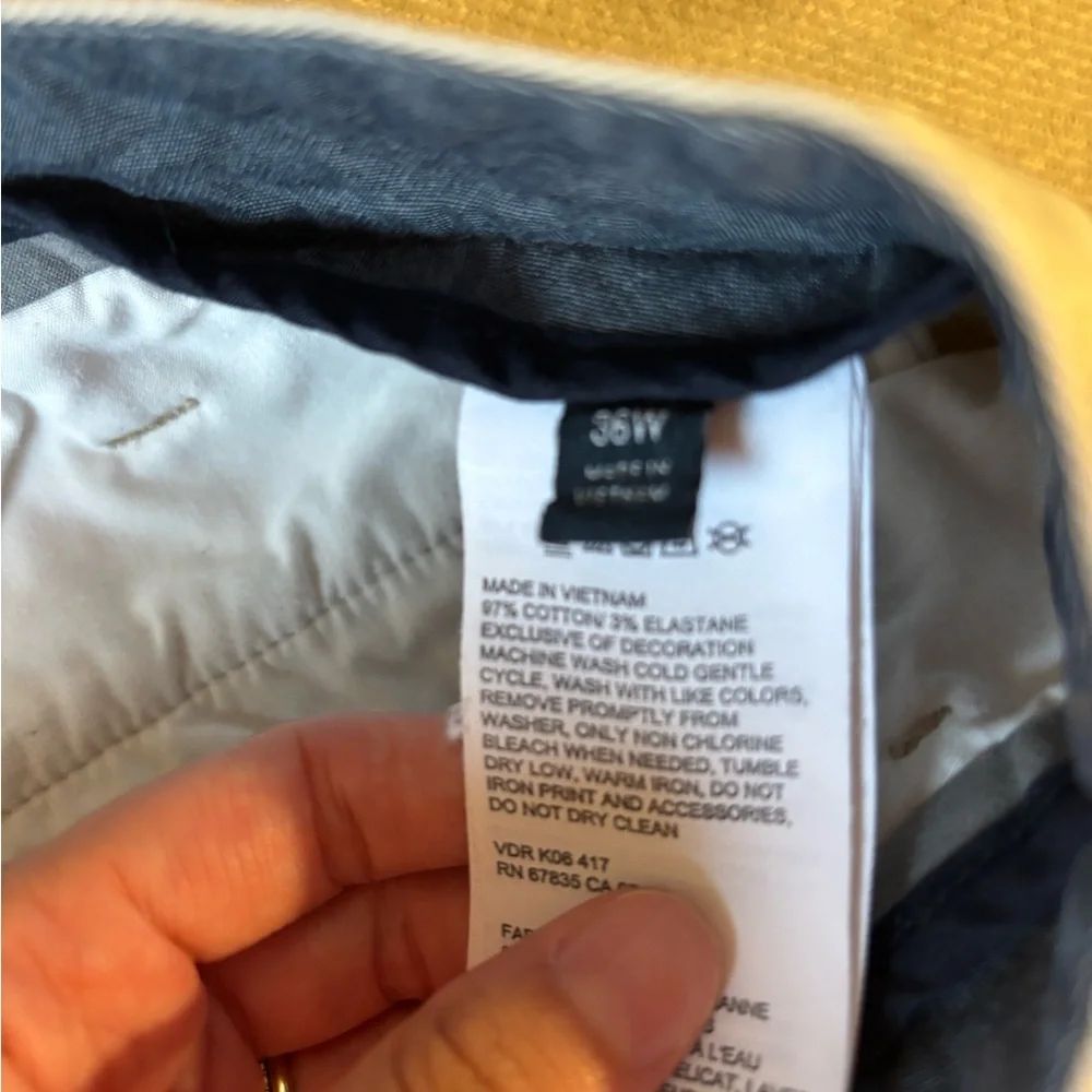 Nautica Men's Flat Front Shorts - Light Tan - Picture 4 of 5